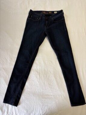 Mavi, Alexa Mid-Rise Skinny Jeans, Dark Indigo, Size 29
